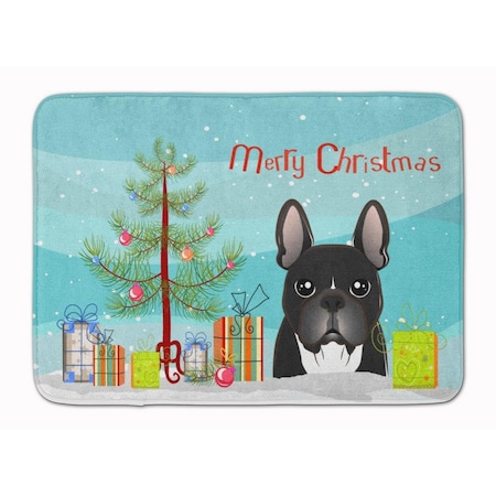 Carolines Treasures Christmas Tree and French Bulldog Machine Washable Memory Foam Mat BB1599RUG